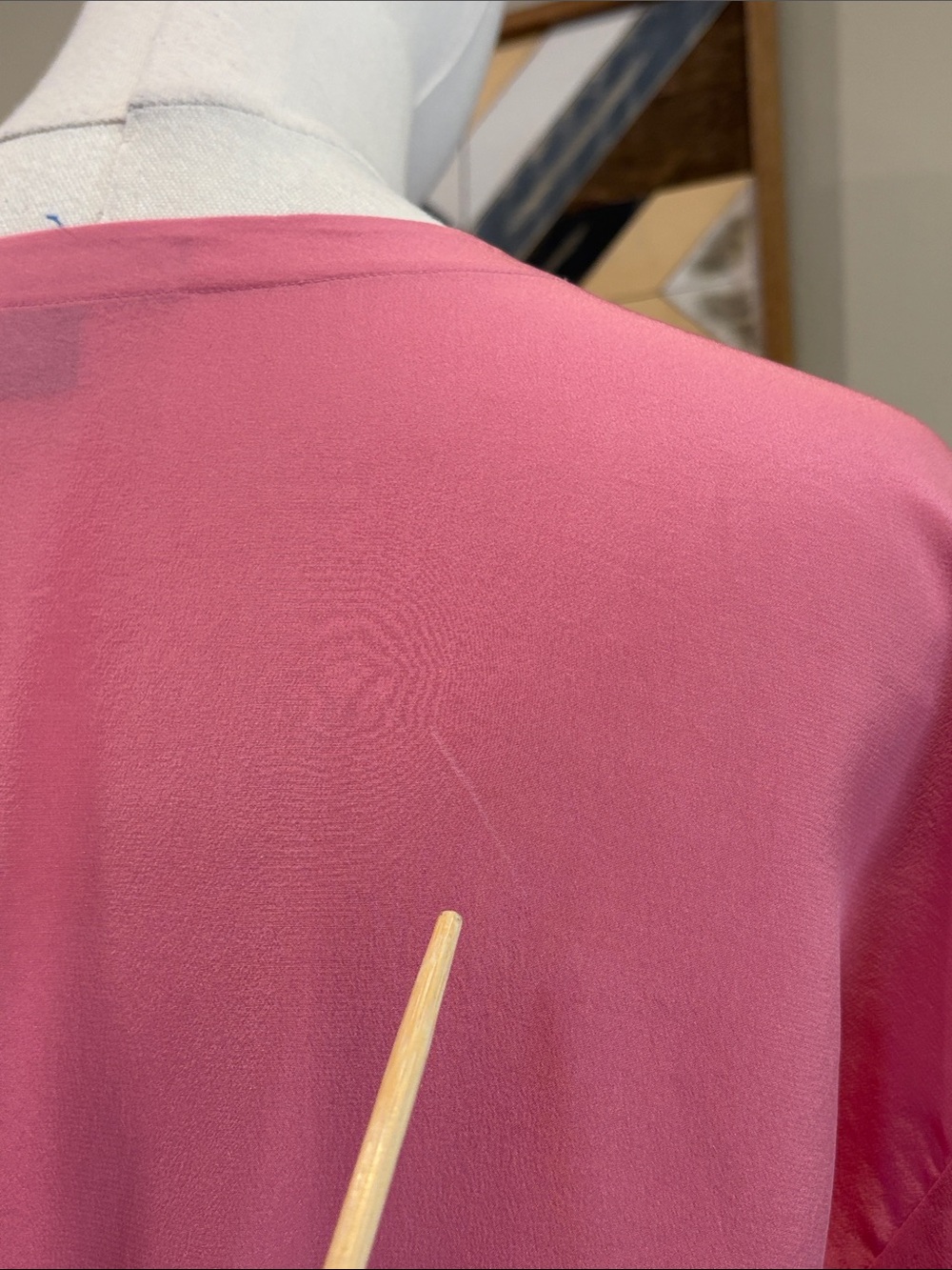 Vintage Ralph Lauren Blue Label 80s Pink Silk Skirt + Blouse Set 6 / 8 *As-Is* - Picture 10 of 16